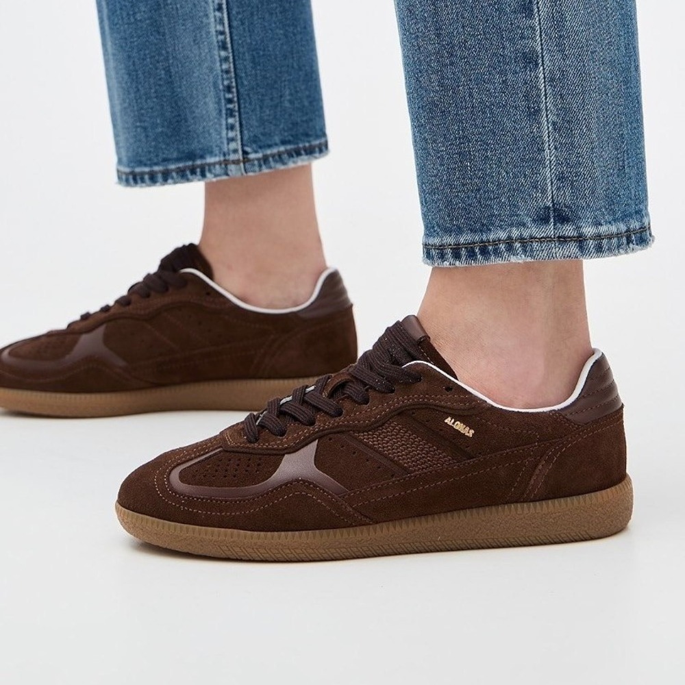 NEW ALOHAS Tb.490 Rife Chocolate Brown Leather Suede Sneakers Size 39 - Picture 4 of 12